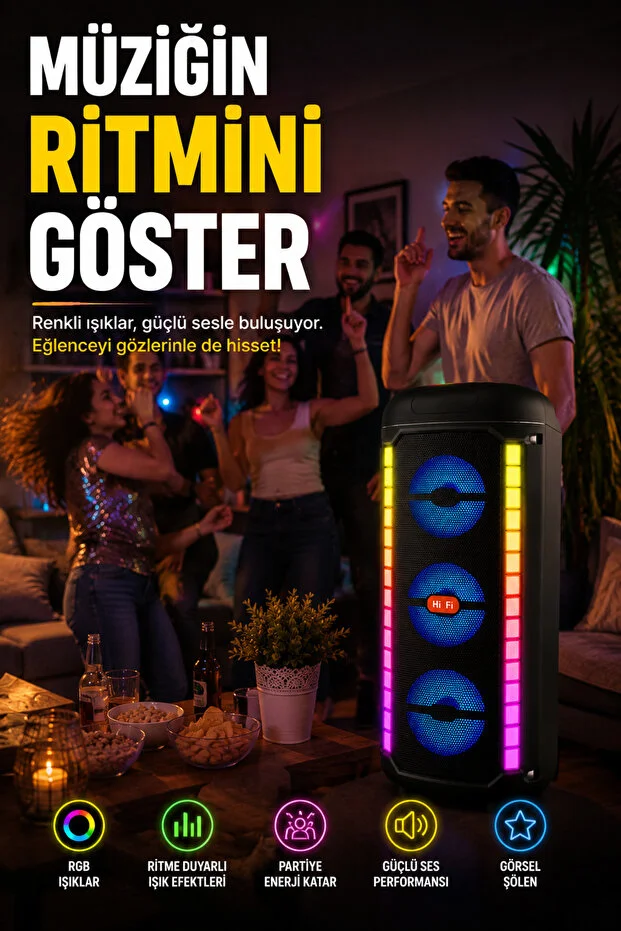 Bluetooth Hoparlör Parti Hoparlörü Karaoke Mikrofon Hediyeli Işıklı Ses Bombası Radyo Usb Sd Girişli Bluetooth Hoparlör Parti Hoparlörü Karaoke Mikrofon Hediyeli Işıklı Ses Bombası Radyo Usb Sd Girişli